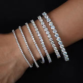 6mm VVS Moissanite 925 Sterling Silver Tennis Bracelet