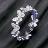 Adjustable Open Butterfly Moissanite Ring