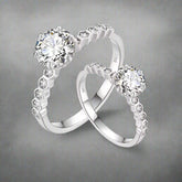 Round Cut Moissanite Engagement Ring