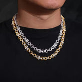 10mm 925 Sterling Silver Moissanite Diamond Infinity Chain