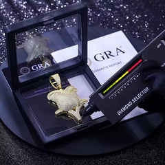 Moissanite 925 Sterling Silver Rose Shape Pendant