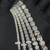 3mm VVS Moissanite 925 Sterling Silver Tennis Bracelet