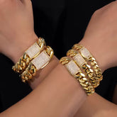 8mm-18mm 925S & VVS Moissanite Box Clasp Stainless Steel Cuban Chain