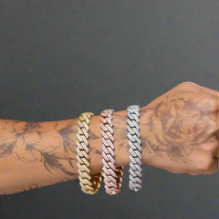 8mm-20mm 925 Silver Moissanite Cuban Link Bracelet