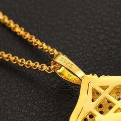 Drank Cup 925 Sterling Silver Moissanite Pendant