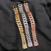 8mm-20mm 925 Silver Moissanite Cuban Link Bracelet