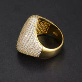 Micro Paved Moissanite Heart Ring