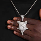 Moissanite 925 Sterling Silver Rose Shape Pendant