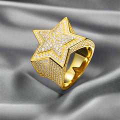 5 Star Ring Moissanite 925 Sterling Silver