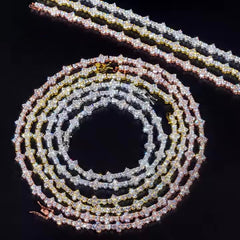 4mm Cross 925 Sterling Silver VVS Moissanite Tennis Bracelet