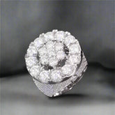 Royal Honeycomb Halo Moissanite Ring