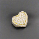 Baguette Moissanite Heart Ring