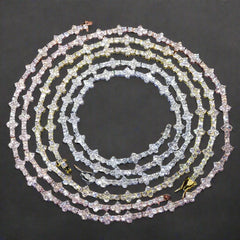 4mm Cross 925 Sterling Silver VVS Moissanite Tennis Chain