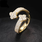 Moissanite Clover Ring