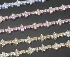 4mm Cross 925 Sterling Silver VVS Moissanite Tennis Chain